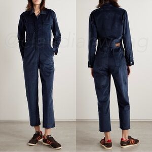 RIVET UTILITY Bigwig Corduroy Jumpsuit in Navy Blue